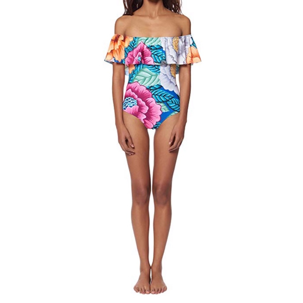 JUST IN! Geometric off shoulder one piece - Picture 7 of 7